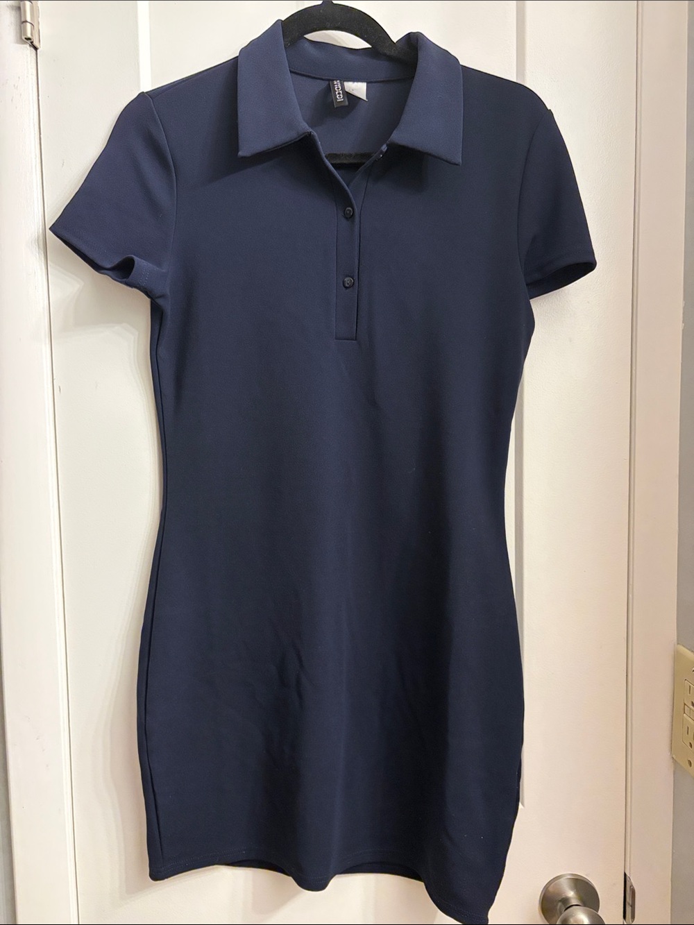Divided Navy Polo Dress - Short Sleeve Collared Shift